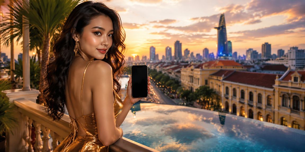 Người dùng thực hiện giao dịch thanh toán p1000 trên điện thoại di động tại bãi biển TP.HCM